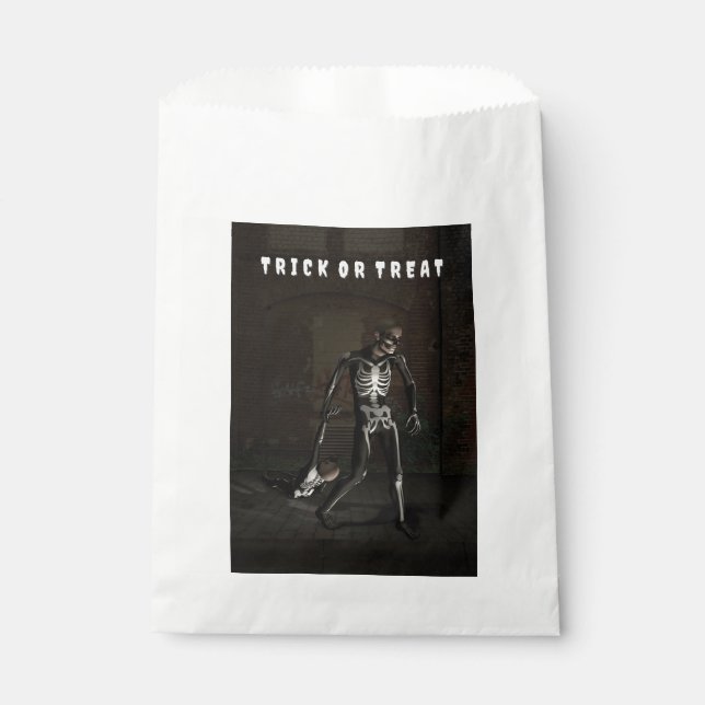 Bolsa De Papel Trick or Treat. Man dressed as skeleton (Anverso)