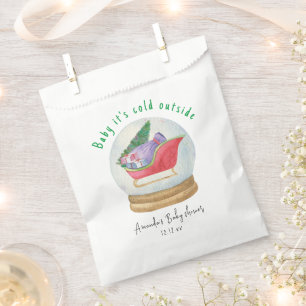 Bolsa De Papel Trineo de Santa - bebé, hace frío afuera