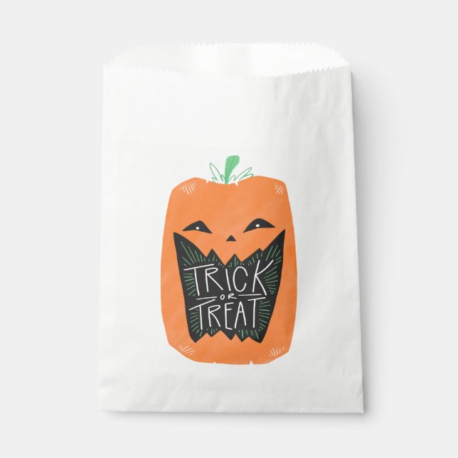 Bolsa De Papel Truco de calabaza o trata Halloween (Anverso)