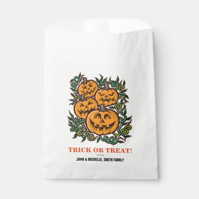 Bolsa De Papel Truco de Halloween o trata a Jack O' Lantern (Anverso)
