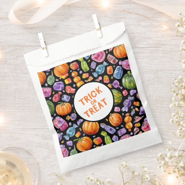 Bolsa De Papel Truco o trato | Bolsas de Halloween Candy Favor (Cortado)