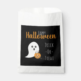 Bolsa De Papel Truco O Trato Feliz Fantasma De Halloween