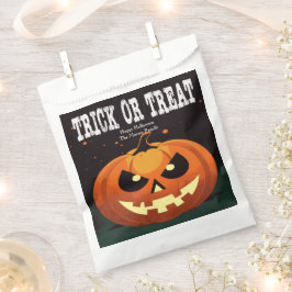 Bolsa De Papel Truco o truco de calabaza malvado y divertido