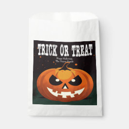 Bolsa De Papel Truco o truco de calabaza malvado y divertido