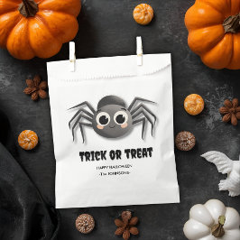 Bolsa De Papel Truco o truco de Halloween - Diseño de araña Perso
