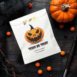 Bolsa De Papel Truco o truco de Halloween - Personalizado Jack-o’