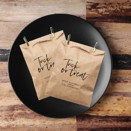 Bolsa De Papel Truco Y Tratamiento Mínimo Modernos | Feliz Hallow
