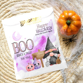 Bolsa De Papel Trucos de halloween con bruja morada o galgo