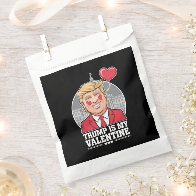 Bolsa De Papel Trump es mi Día de San Valentín retro de San Valen (Cortado)