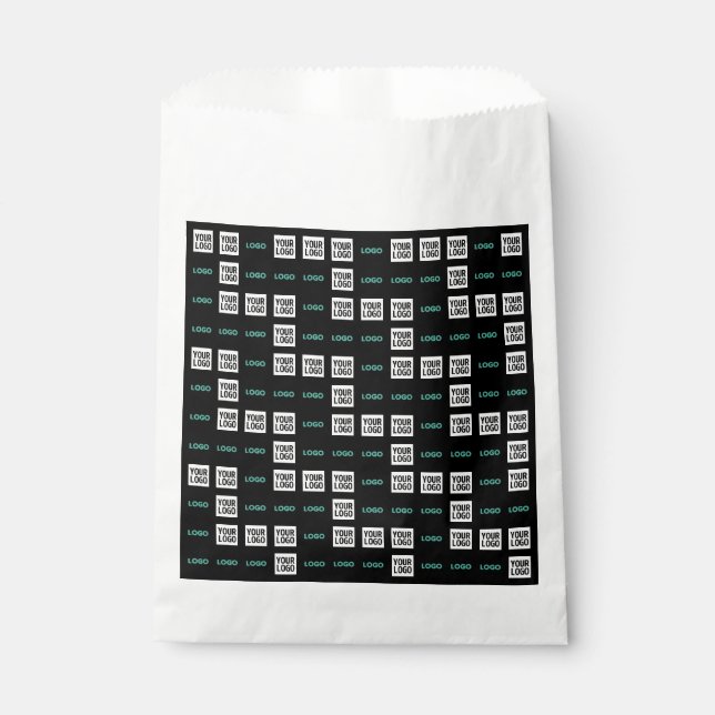 Bolsa De Papel Tu logotipo o imagen | Patrón en zig zag con dos i (Anverso)