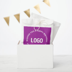 Bolsa De Papel Tu logotipo y texto personalizado   Feliz cumpleañ