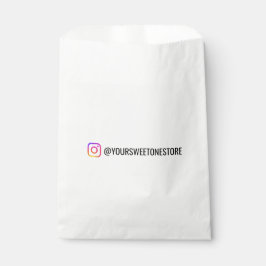 Bolsa De Papel Tu nombre de Instagram Icono de redes sociales de 