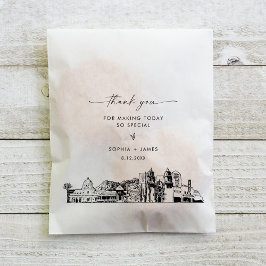 Bolsa De Papel Tucson Skyline Boda Gracias Por Favor Bags