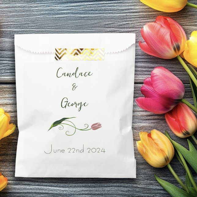 Bolsa De Papel Tulip Floral rosa (Subido por el creador)