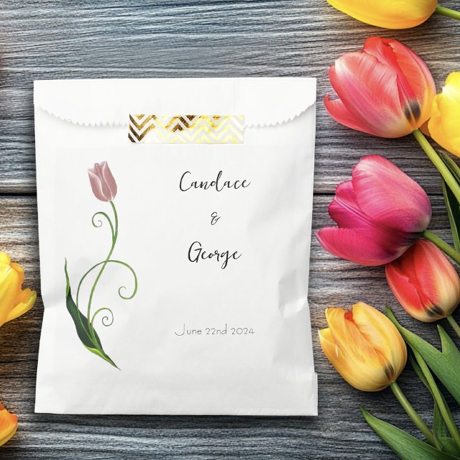 Bolsa De Papel Tulip Floral rosa (Subido por el creador)