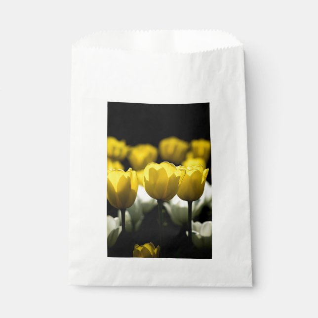 Bolsa De Papel Tulipanes Amarillos Y Blancos (Anverso)