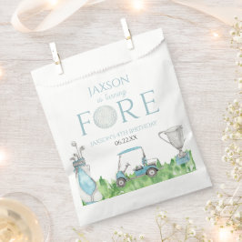 Bolsa De Papel Turning Fore Blue Golf cuarto Fiesta de cumpleaños