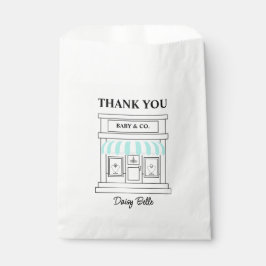 Bolsa De Papel Turquoise Baby & Co. Shower Favor Bags