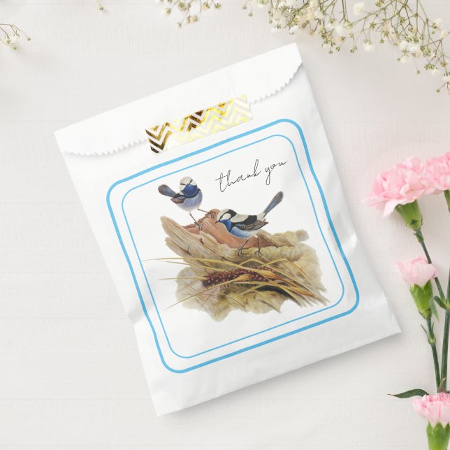 Bolsa De Papel Turquoisine Superb Warbler, Gracias (Sellado)