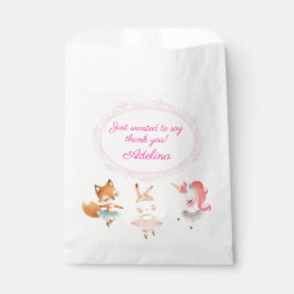 Bolsa De Papel Tutu Cute Ballerina Ballet Animales Fiesta de Cump