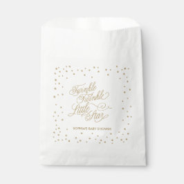 Bolsa De Papel Twinkle Little Star Gold Baby Shower