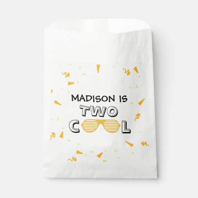 Bolsa De Papel TWO Cool Sunglass 2nd Birthday Party (Anverso)