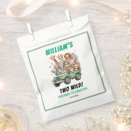 Bolsa De Papel Two Wild Safari Animal 2nd Birthday Party