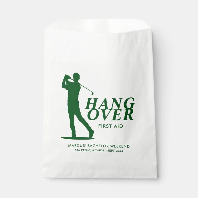 Bolsa De Papel Último swing antes del soltero de golf con anillo (Anverso)