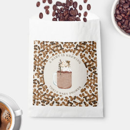 Bolsa De Papel Un Bebé Está Preparando Baby Shower De Café Con Hi