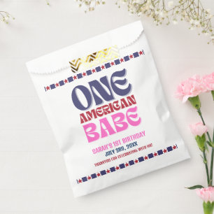 Bolsa De Papel Un bebé norteamericano 4 de julio, cumpleaños