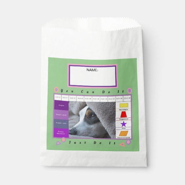 Bolsa De Papel Un bello perro gracioso educativo (Anverso)