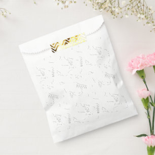Bolsa De Papel Un boceto de arte de línea blanca minimalista repr