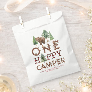 Bolsa De Papel Un Camper Feliz Primer Cumpleaños Gracias Bag