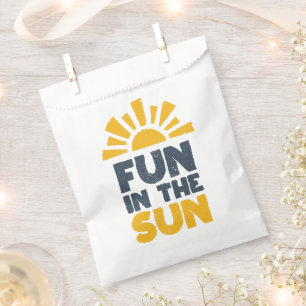 Bolsa De Papel Un cartel que dice diversión al sol