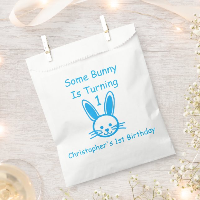 Bolsa De Papel Un Conejo Cumple Un Cumpleaños (Cortado)