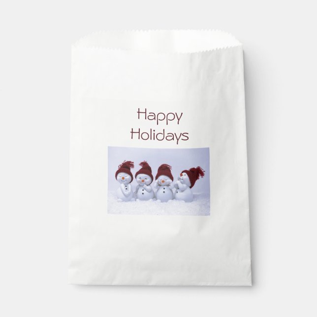Bolsa De Papel Un cuarteto de muñecos de nieve (Anverso)