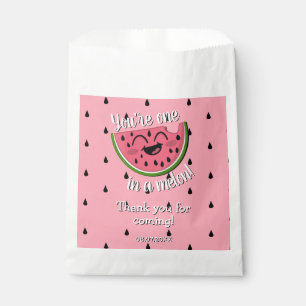 Bolsa De Papel Un día en Melón Primer Cumpleaños Gracias