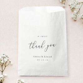 Bolsa De Papel Un dulce agradecimiento Bodas Donut Caramelo Dulce