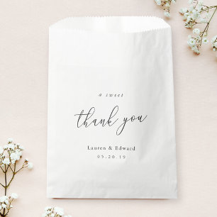 Bolsa De Papel Un dulce agradecimiento Bodas Donut Caramelo Dulce