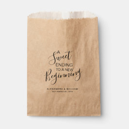 Bolsa De Papel Un dulce comienzo Boda Candy Bar Buffet FAVOR