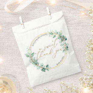 Bolsa De Papel Un dulce gracias Eucalyptus Greenery Baby Shower
