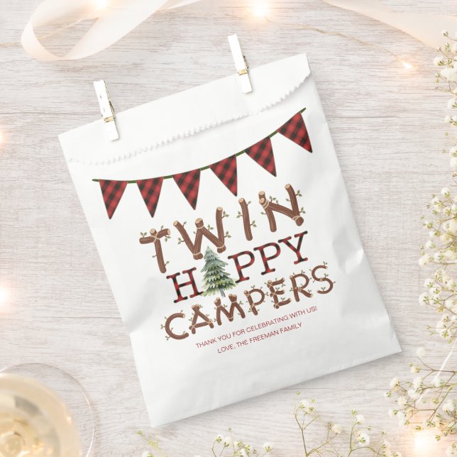 Bolsa De Papel Un feliz cumpleaños gemelo de Camper Gracias Bag (Cortado)