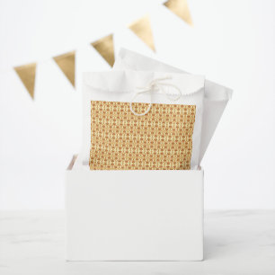 Bolsa De Papel un fondo amarillo y blanco con un diseño intrincad