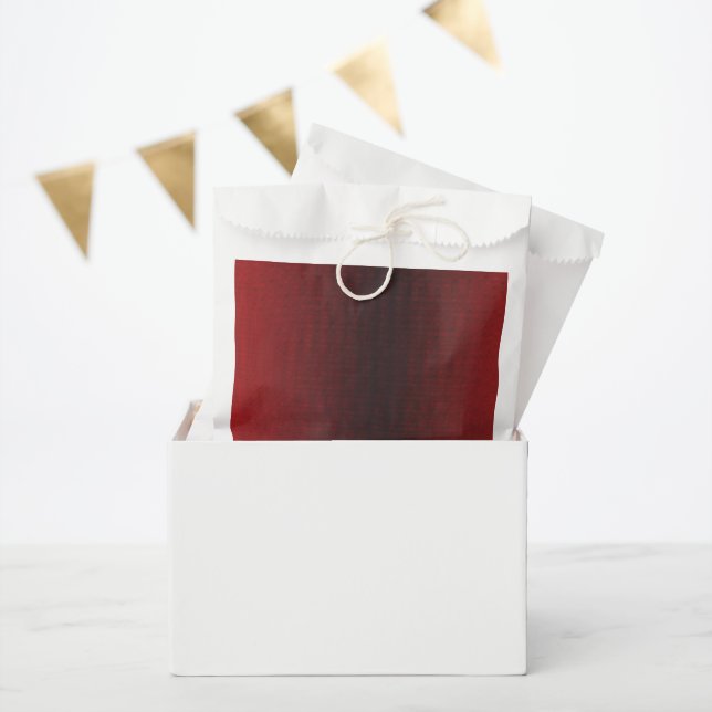 Bolsa De Papel un fondo rojo y blanco con puntos blancos pequeños (Fiesta)
