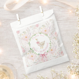 Bolsa De Papel Un Ganso Tonto Rosa Rubor Cumpleaños Gracias