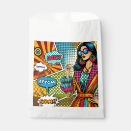 Bolsa De Papel Un ilustracion de moda al estilo retro del pop