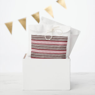 Bolsa De Papel un patrón rayado rojo y blanco