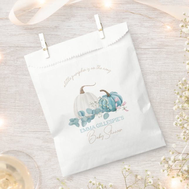 Bolsa De Papel Un pequeño Baby Shower de calabaza cae (Cortado)