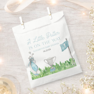 Bolsa De Papel Un pequeño Baby Shower de golf azul Putter