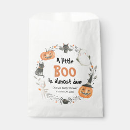 Bolsa De Papel Un pequeño Boo Cuidó Halloween Calabaza Baby Showe